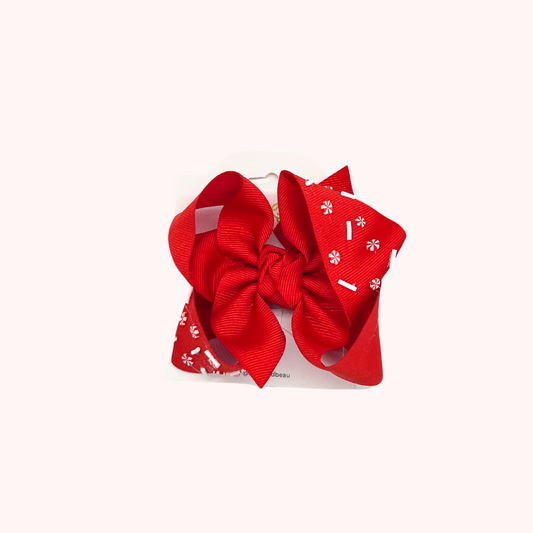 Candy cane boutique bow